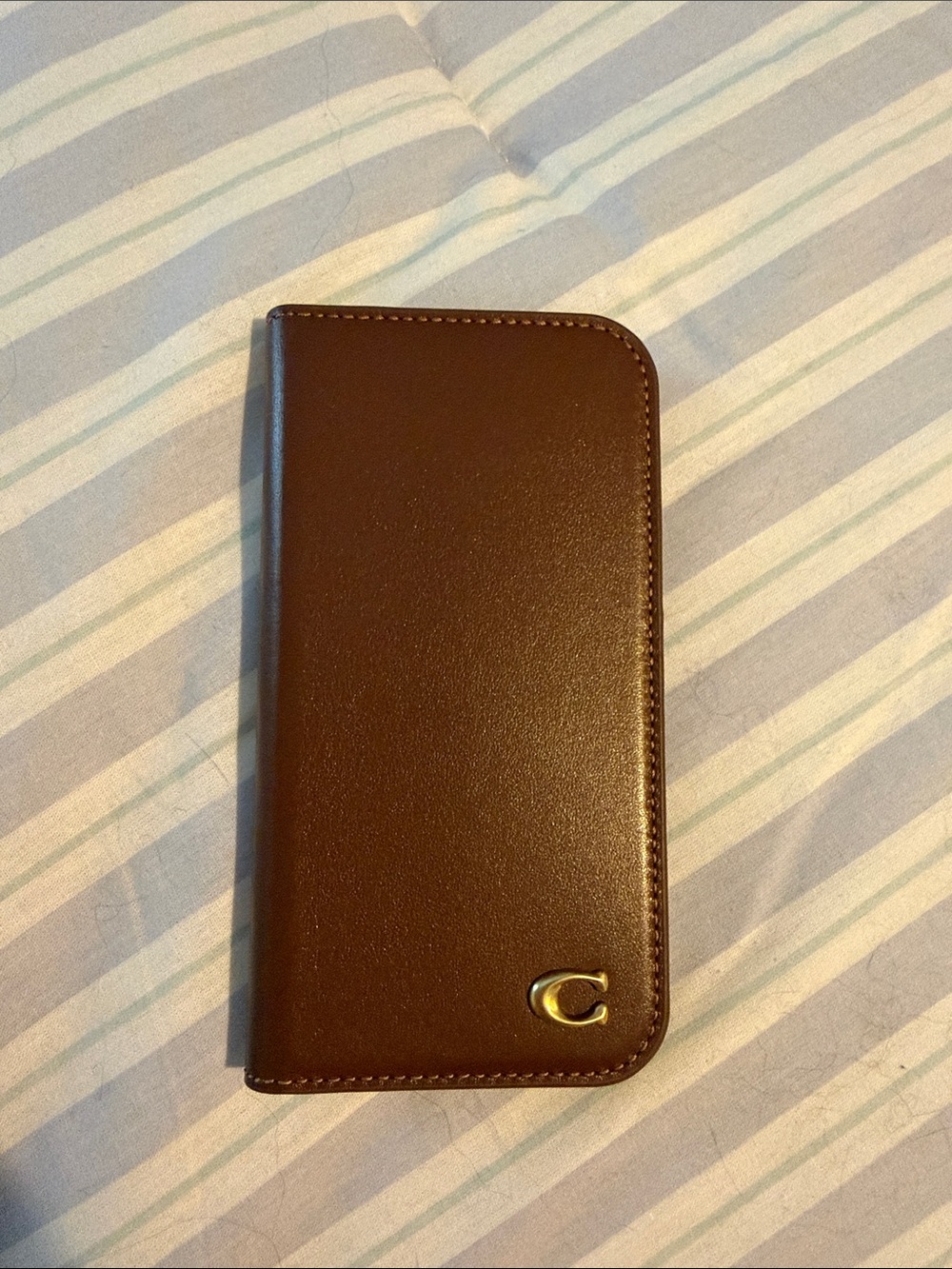 Coach signature folio iPhone wallet case